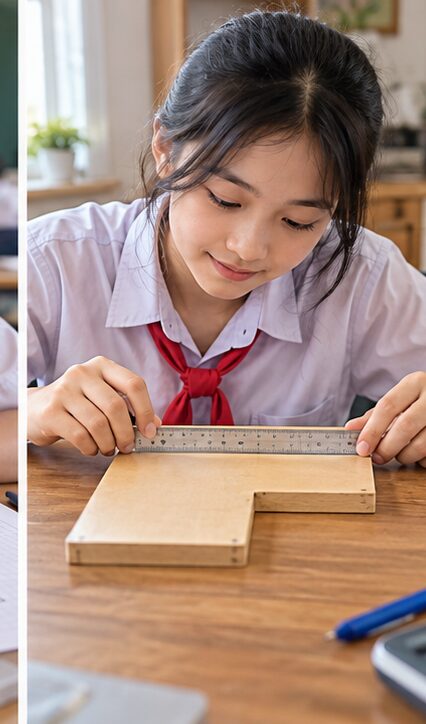 Đáy và chiều cao phải đi cùng nhau